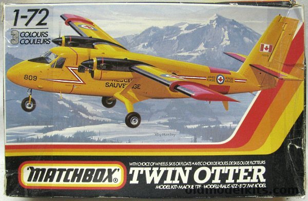 Matchbox 1/72 DH-6C Twin Otter Floats or Gear - RCAF or Aurigny Air Service Ltd, PK-127 plastic model kit